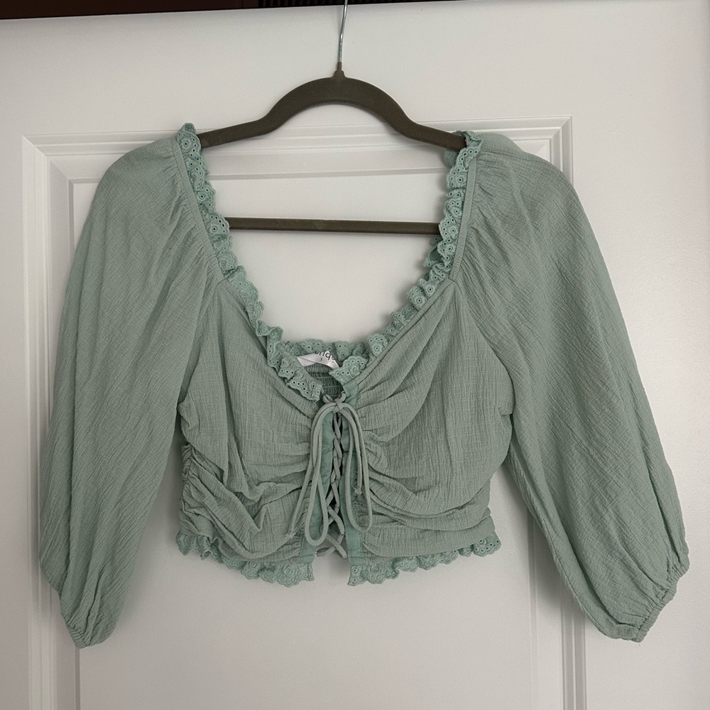 Vestique Green Crop Top